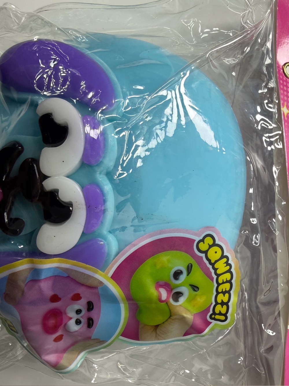 Smushers  Toy Plush Face Squishy - Blue & Purple